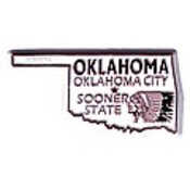 Oklahoma Magnet 2D 50 State White