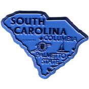 South Carolina Magnet 2D 50 State Blue