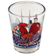 Rhode Island Shot Glass 2.25H X 2" W 3 View