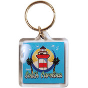 South Carolina Keychain Lucite 3 View