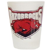 University Of Arkansas Shotglass Frosted Shield