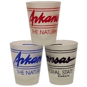 Arkansas Shot Glass 2.25H X 2" W Frosted Script