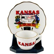 Kansas Tea Set State Map