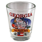 Georgia Shot Glass 2.25H X 2" W State Map