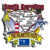 South Carolina Magnet 2D State Map