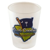 South Carolina Shot Glass 2.25H X 2" W Frosted Map