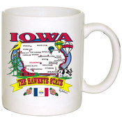 Iowa Mug State Map