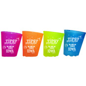 Iowa Shot Glass 2.25H X 2" W Tipsy 4 Assorted