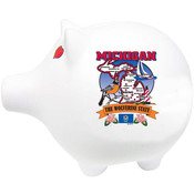 Michigan Piggy Bank 3" H X 4" W Pig State Map