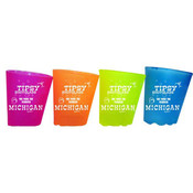 Michigan Shot Glass 2.25H X 2" W Tipsy 4 Assorted