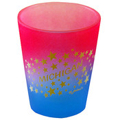 Michigan Shot Glass 2.25H X 2" W Multi Clr Stars