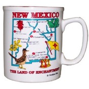 New Mexico Mug State Map W/ Chili Peppers