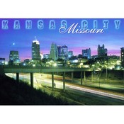 Missouri Postcard (Kc) Kc108 Skyline At Night