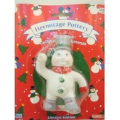 Hermitage Pottery Snowman Ornament