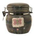 Hand Painted Butterfly Ceramic Canister