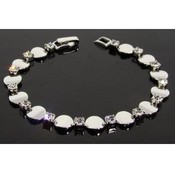 Circle &amp; CZ Tennis Bracelet