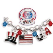 U.S.A. Danglers Charm Bracelet
