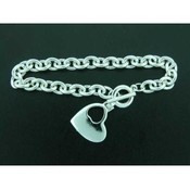 Off Center cut-out Heart Bracelet