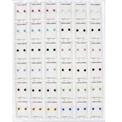 36 pair of Birthstone Earrings in display
