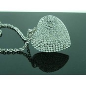 Iced Out Diamante' Heart Necklace