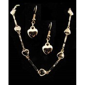 Love Chain Necklace &amp; Earring Set | Gold