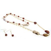 Semi Precious Necklace and Earring Set