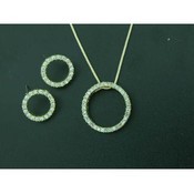 Circle of Life Necklace &amp; Earring Set | Gold