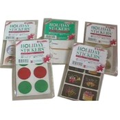 Case of 120 Assorted Holiday Stickers/Seals
