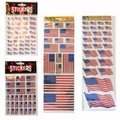 Case of 144 American Flag Sticker Sheets