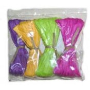 Case of 80 4 pack Colorful Raffia