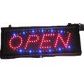 "OPEN" 5 mm Red and Blue LEDs sign