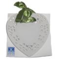 3 1/2" Little Ceramic Heart With Green Bow