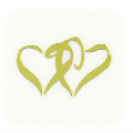 Gold Double Hearts Seals