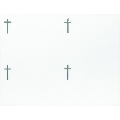 Simple Silver Cross 4Up Postcard