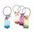 Glass Bottle w/Tea Light Holder (x4 Asst.)