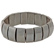 Premium Magnetic Hematite Flat Beaded Bracelet