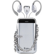 Iluv Silver  Earclip W/Mic   &amp; Case