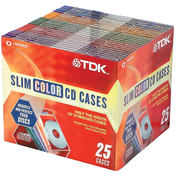 Tdk Slim-Line Cd Cases 25-Pk