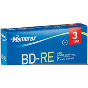 Memorex 2X Bd-Re 3Pk W/ Jc