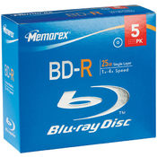 Memorex 4X Bd-R 5Pk W/ Jc