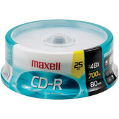 Maxell 80Min 25Pk Cdr Spindle