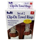 Ashton Hall 2 Pack Clip-On Towel Rings