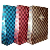 Checkered Pattern Large Everyday Gift Bag Assortme
