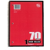 Norcom 1 Subject 70 Sheet Wide Ruled Notebooks