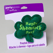 "Happy Shamrock Day" Ponytail Holder