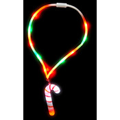 24" Led Lanyard With Candy Cane