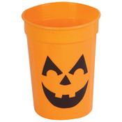 4" Plastic Jack-Lantern Cup