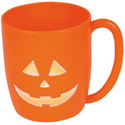 3" Plastic Jack-O Lantern Mug