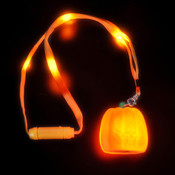 24" Flashing Pumpkin Necklace