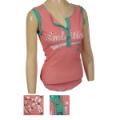 Ladies Baseball Style Thermal Tank Top